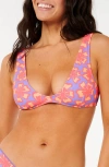 Rip Curl Neon Isles Bikini Top In Blue