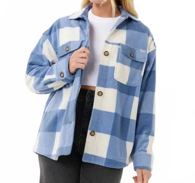 Rip Curl Neon Isles Fleece Long Sleeve Shirt In Blue