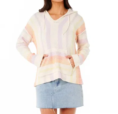 Rip Curl Neon Isles Knit Poncho In Purple In Multi
