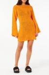 Rip Curl Neon Isles Long Sleeve Crochet Cover-up Dress