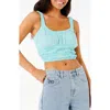 Rip Curl Neon Isles Smocked Crop Top