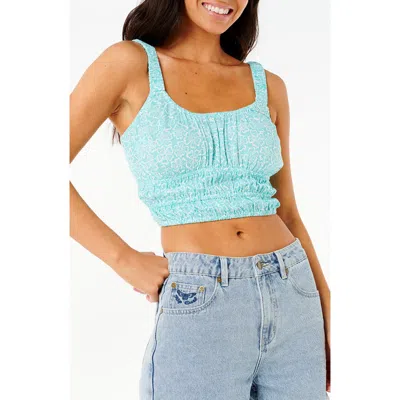 Rip Curl Neon Isles Smocked Crop Top