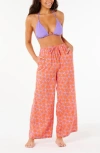 Rip Curl Neon Isles Tie Waist Wide Leg Pants