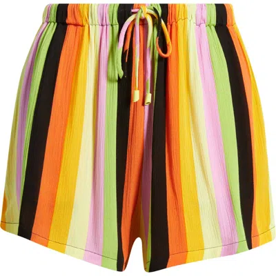 Rip Curl Neon Stripe Drawstring Shorts In Multi