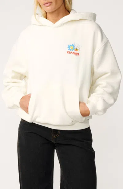 Rip Curl Nova Era Graphic Oversized Hoodie In Brown