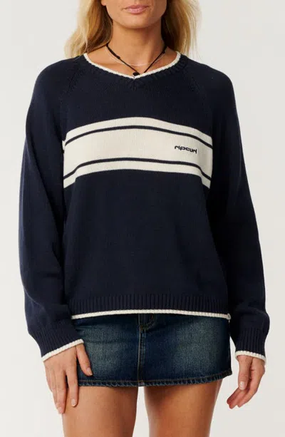 Rip Curl Nova V-neck Sweater In Brown