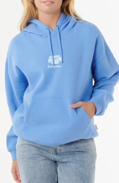 Rip Curl Oceanic Heritage Puff Print Hoodie In Blue