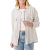 Rip Curl High Tide Fleece Button-up Shacket In Gray