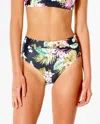 Rip Curl On The Coast Mirage Bikini Bottom In Black In Black