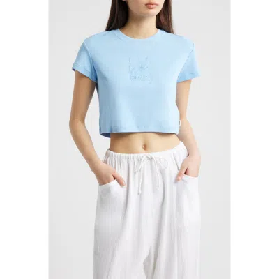 Rip Curl Pacific Coast Embroidered Baby Tee In Blue