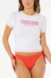 Rip Curl Pacific Coast Fitted Graphic T-shirt In White