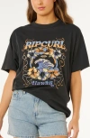 Rip Curl Pacific Coast Heritage Relaxed Graphic T-shirt In Black