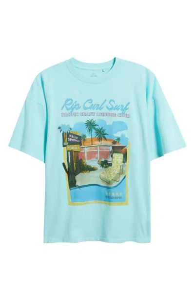 Rip Curl Pacific Coast Leisure Club Graphic T-shirt In Blue