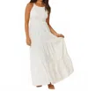 Rip Curl Pacific Dreams Embroidered Midi Dress In Cream In White