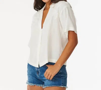 Rip Curl Pacific Dreams Embroidered Shirt In Cream In White