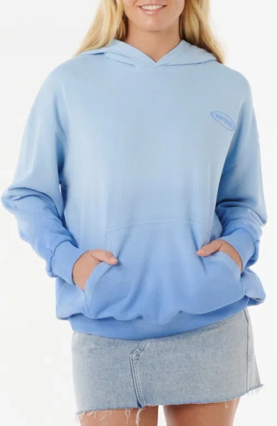Rip Curl Pacific Rider Cotton Hoodie In Blue