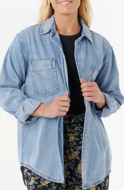 Rip Curl Pacific Rider Oversize Denim Shirt In Blue