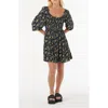 Rip Curl Pacific Rider Smocked Floral Minidress In Multi
