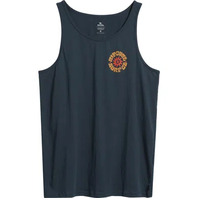 Rip Curl Pacific Rinse Cotton Graphic Tank In Blue