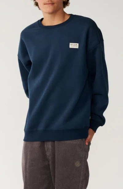 Rip Curl Pacific Rinse Graphic Cotton Blend Sweatshirt In Blue