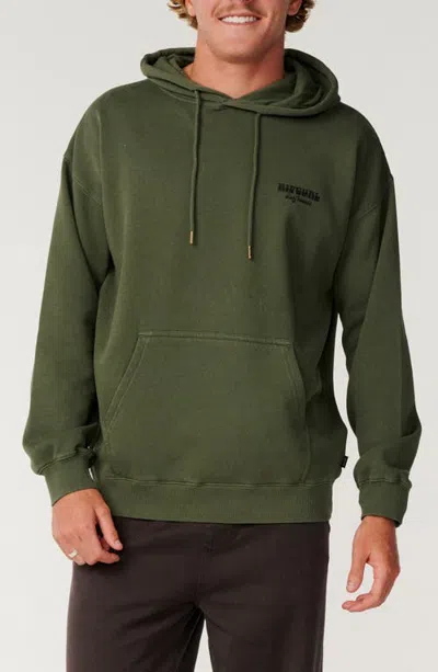 Rip Curl Pacific Rinse Logo Hoodie In Dark Olive