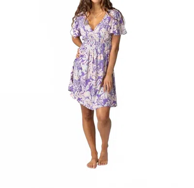 Rip Curl Palm Party Floral Dress In Purple