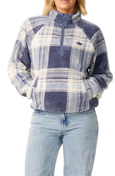 Rip Curl Paraiso High Pile Fleece Quarter Zip Pullover In Multi