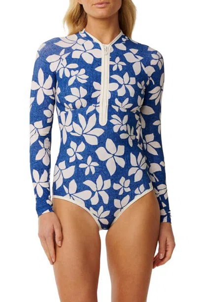 Rip Curl Paraiso Long Sleeve One-piece Rashguard Swimsuit In Multi