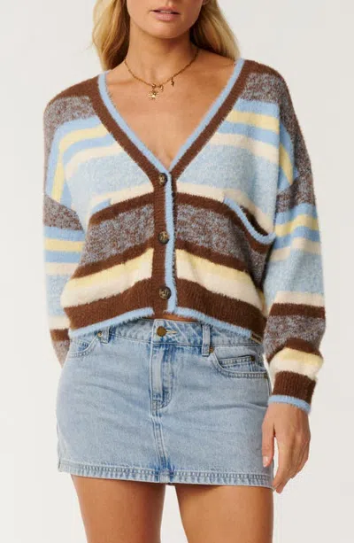 Rip Curl Paraiso Striped Cardigan In Animal Print