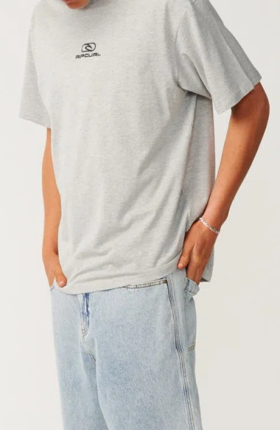 Rip Curl Pill Icon Embroidered Logo T-shirt In Gray