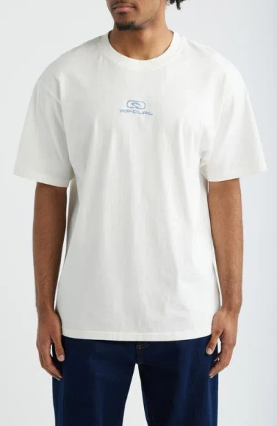 Rip Curl Pill Icon Embroidered Logo T-shirt In White