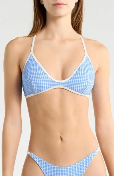 Rip Curl Poolside Crossback Swim Top In Blue