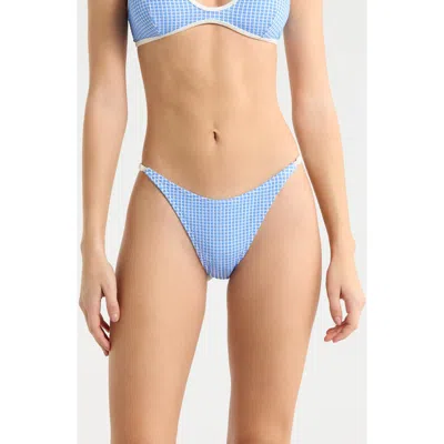 Rip Curl Poolside Hi Leg Skimpy Bikini Bottoms In Blue