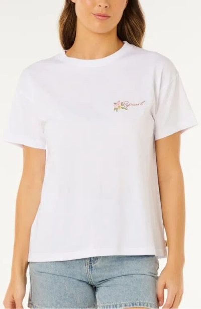 Rip Curl Poolside Relaxed Graphic T-shirt In White