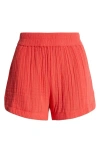 Rip Curl Premium Cotton Gauze Surf Shorts In Hibiscus Red