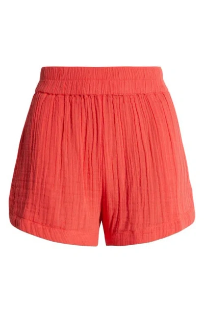 Rip Curl Premium Cotton Gauze Surf Shorts In Hibiscus Red