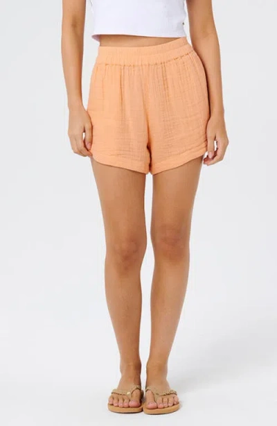 Rip Curl Premium Cotton Gauze Surf Shorts In Orange