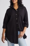 RIP CURL PREMIUM LINEN BUTTON-UP BLOUSE