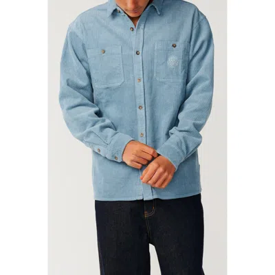 Rip Curl Premium Surf Cotton Corduroy Button-up Overshirt In Animal Print