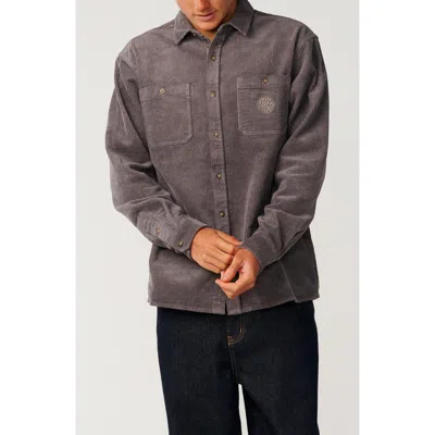 Rip Curl Premium Surf Cotton Corduroy Button-up Overshirt In Brown