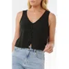 Rip Curl Premium Surf Cotton Crop Tank In Black