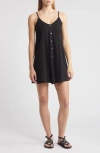 Rip Curl Premium Surf Cotton Gauze Minidress In Black