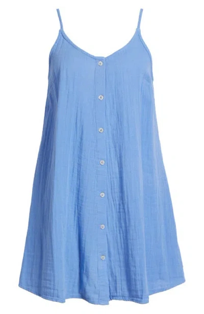 Rip Curl Premium Surf Cotton Gauze Minidress In Blue