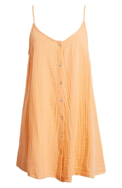Rip Curl Premium Surf Cotton Gauze Minidress In Orange