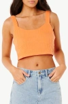 Rip Curl Premium Surf Crop Tank In Orange