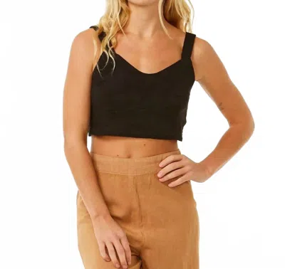 Rip Curl Premium Surf Crop Top In Black