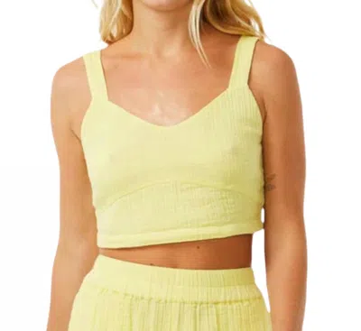 Rip Curl Premium Surf Crop Top In Bright Yellow