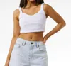 Rip Curl Premium Surf Crop Top In White