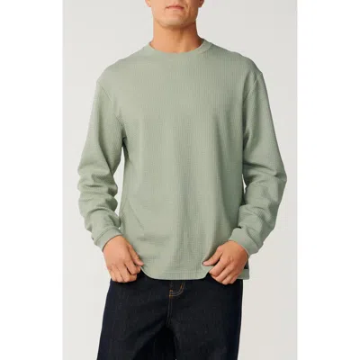 Rip Curl Premium Surf Long Sleeve Cotton Waffle T-shirt In Green