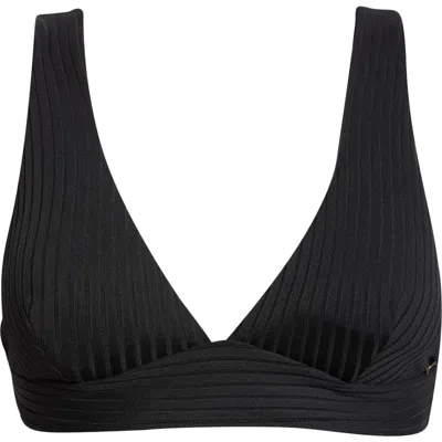 Rip Curl Premium Surf Rib Bikini Top In Black